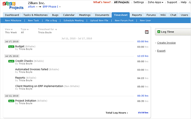 Gantt Chart Zoho Projects